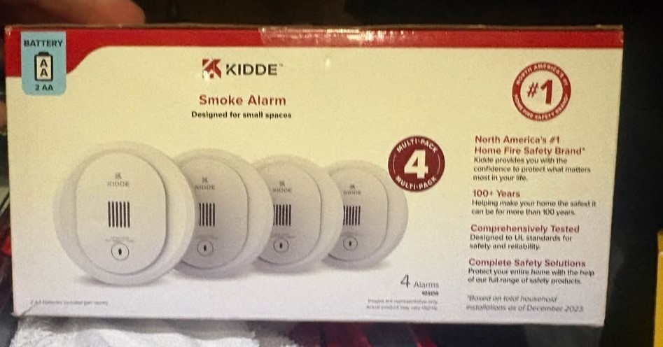 Kidde Smoke Alarm Kidde Smoke Alarm Model 4-Pack Battery Powered White