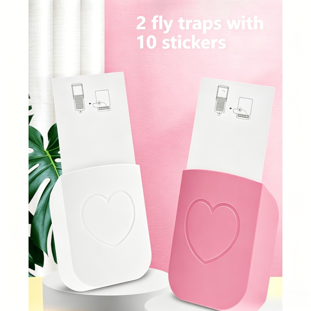 2 Pcs Mosquito Killer Lamp Indoor Outdoor Sticky Fly Trap with 10 Refills
