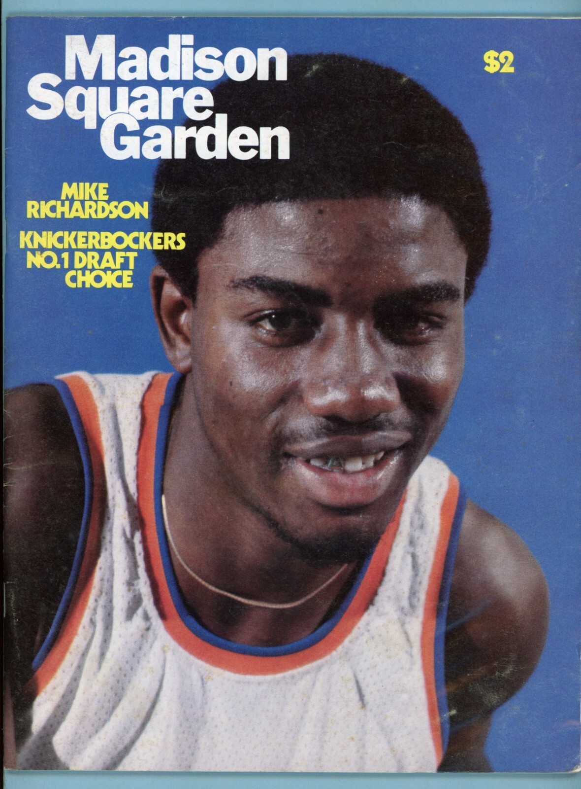 March 6, 1979 Portland Trail Blazers vs NY Knicks Program Mike Richardson on cov