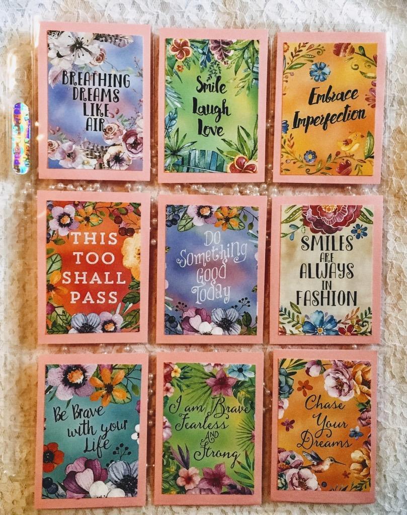 Inspirational Sayings~9 Pocket Pen Pal~Cards only~No Sleeve~#80~judysjemscrafts