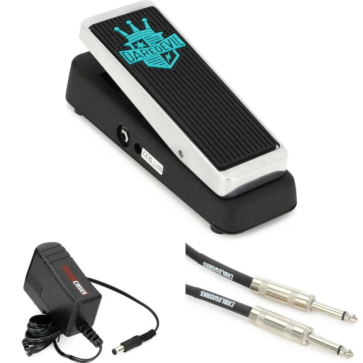 Dunlop Cry Baby Daredevil Fuzz Wah Pedal with Power Supply and Cable