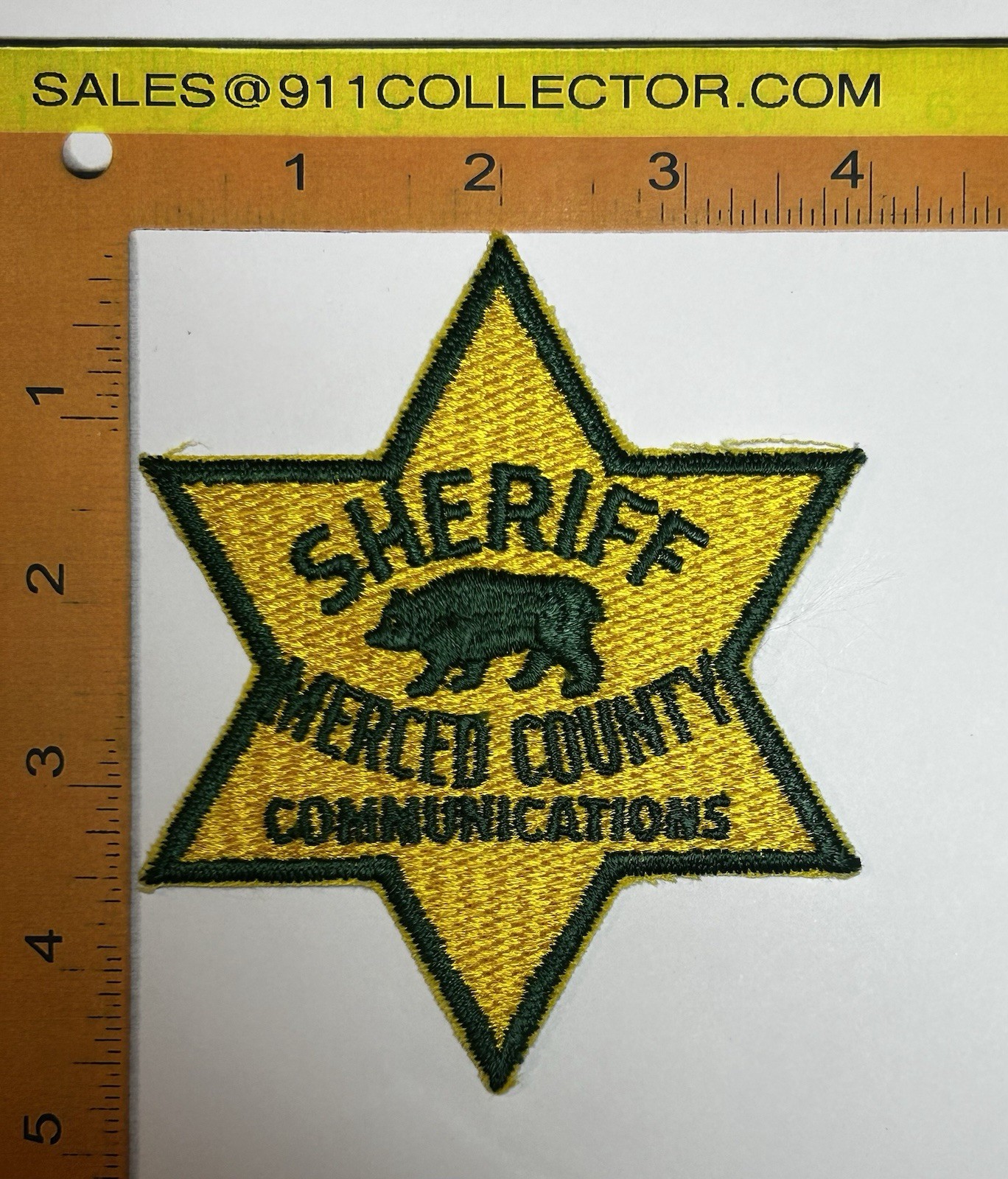 CALIFORNIA CA MERCED COUNTY SHERIFF COMMUNICATIONS 911 DISPATCH PATCH #PDD29