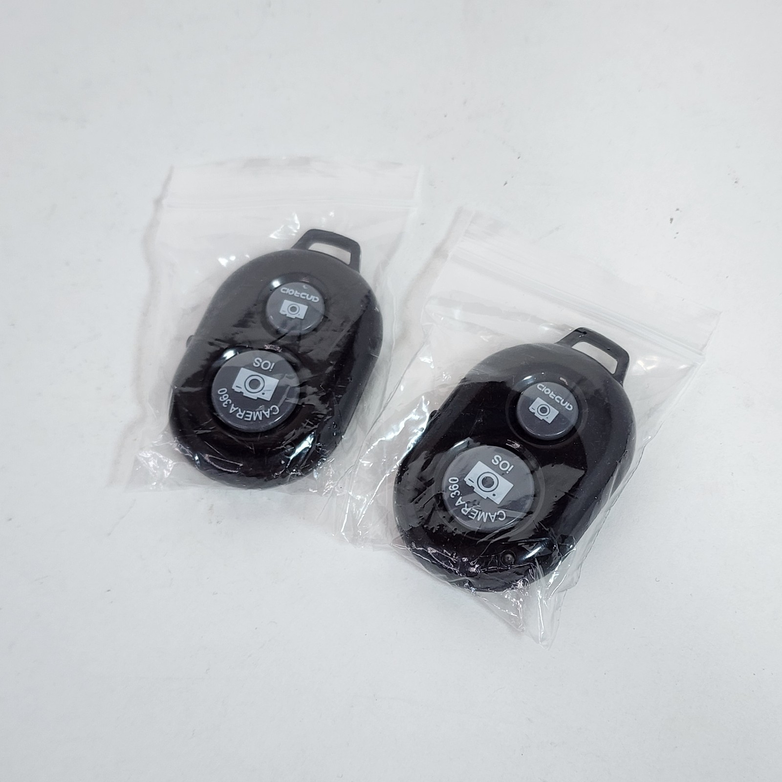 Bluetooth Selfie Shutter Remote Control for Cell Phones Bluetooth Wireless 2-Pk