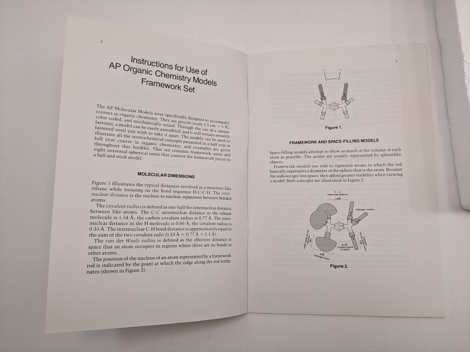 Academic Press AP Organic Chemistry Models Framework Set Vintage 1986 BOXED