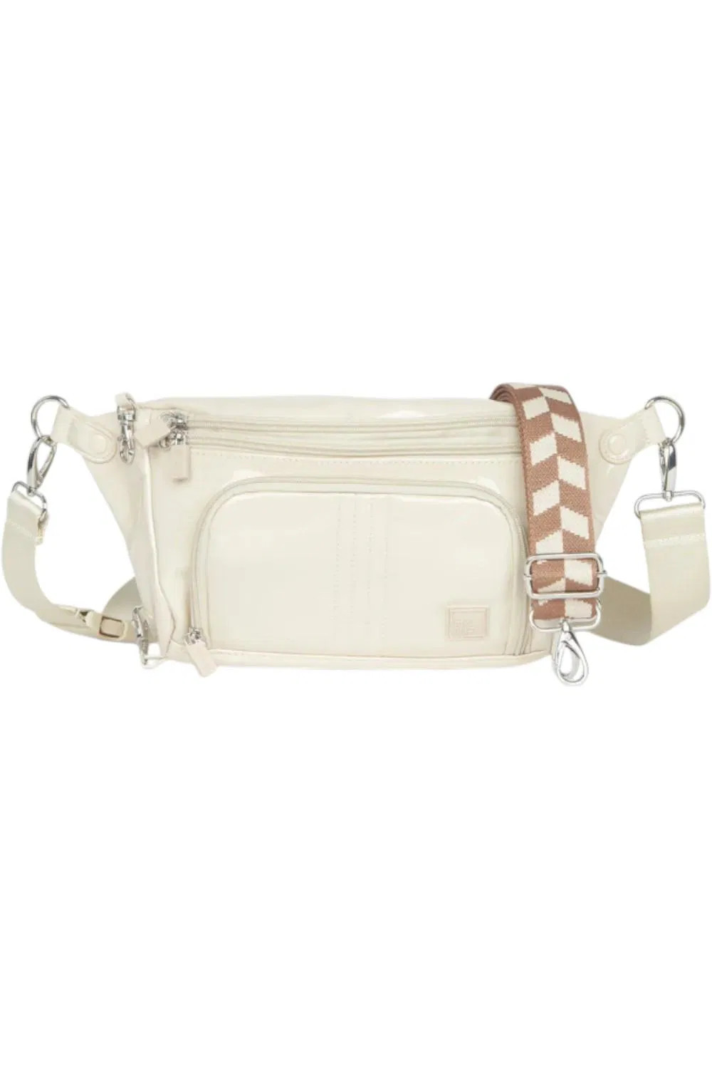 IHKWIP Confidence Anti Theft Sling Crossbody Sand Patent