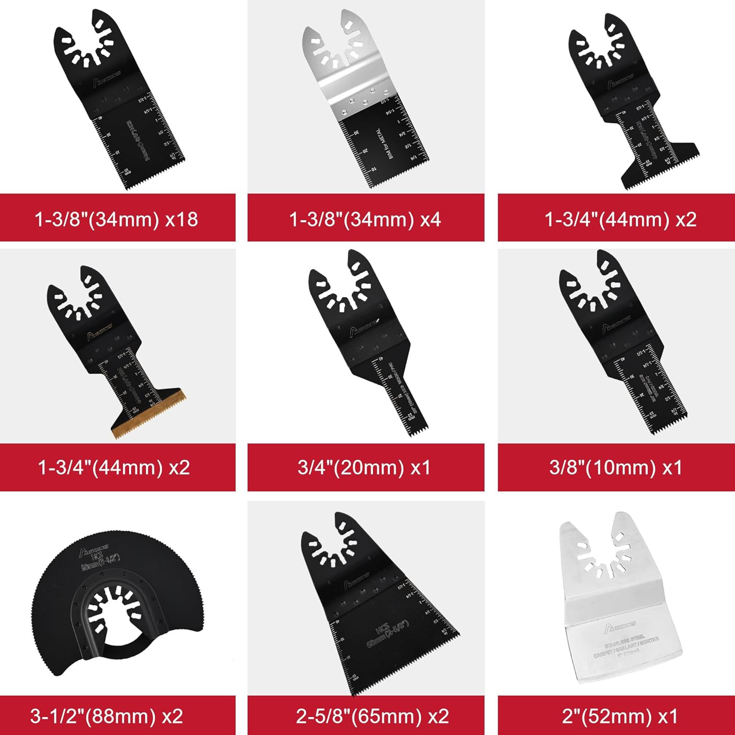 36 PCS Oscillating Saw Blades,Multitool Blades,Quick Release Multi Tool Blades f