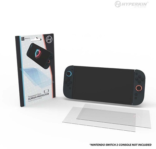 Switch 2 Accessory: Hyperkin Tempered Glass Screen Protector 2 Pack for Nintendo
