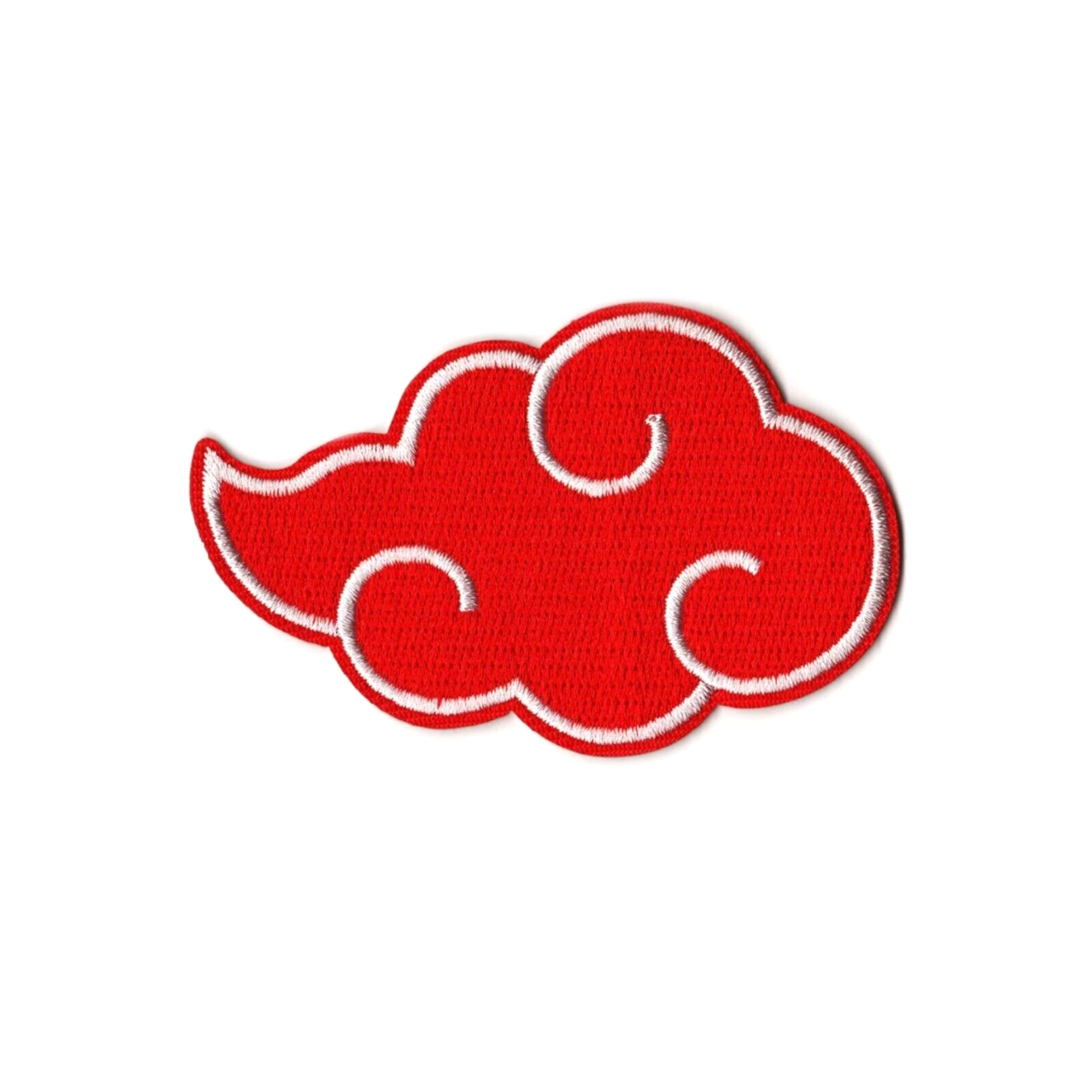 Naruto Akatsuki Red Cloud Symbol Anime Embroidered Iron On Patch DIY Applique