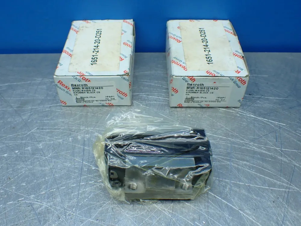 REXROTH 2 CARBON STEEL BALL RUNNER BLOCKS R165121420