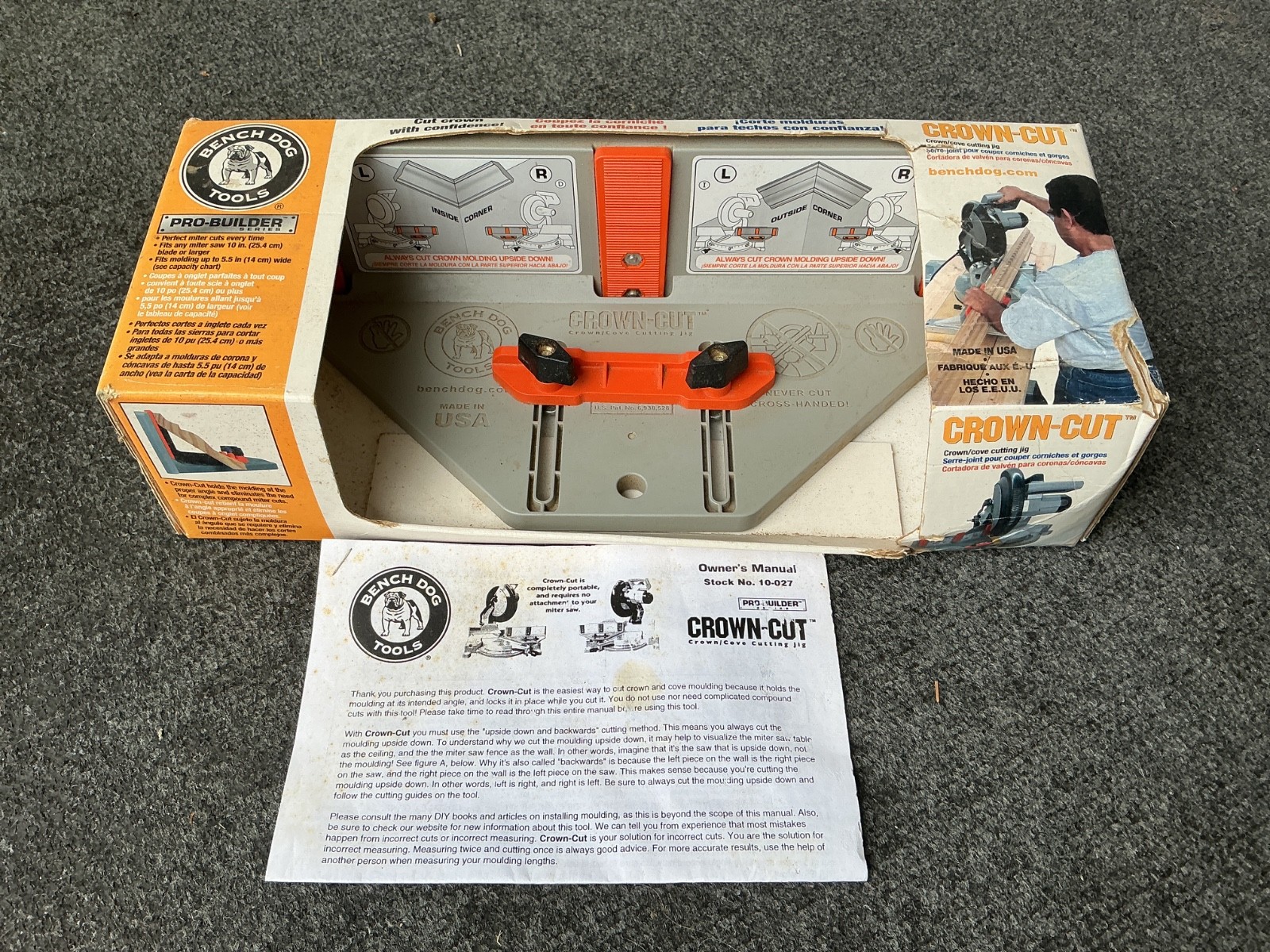 Bench Dog Tools Crown-Cut Crown/Cove Cutting Jig - U.S.A. NEW In Box