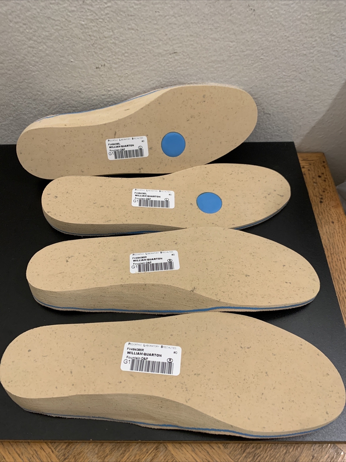 Pedorthic Laboratory Specialties FV484085R/L Shoe Insoles (2 Pairs) New