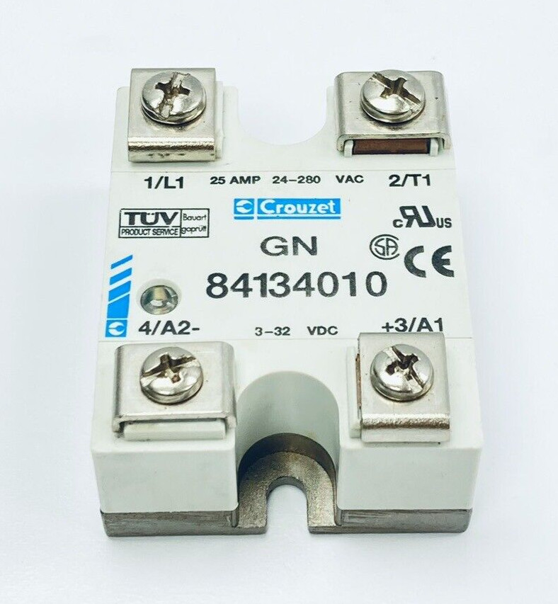 UNUSED CROUZET GN 84134010 SOLID STATE RELAY 3-32VDC 24-280VAC 25AMP