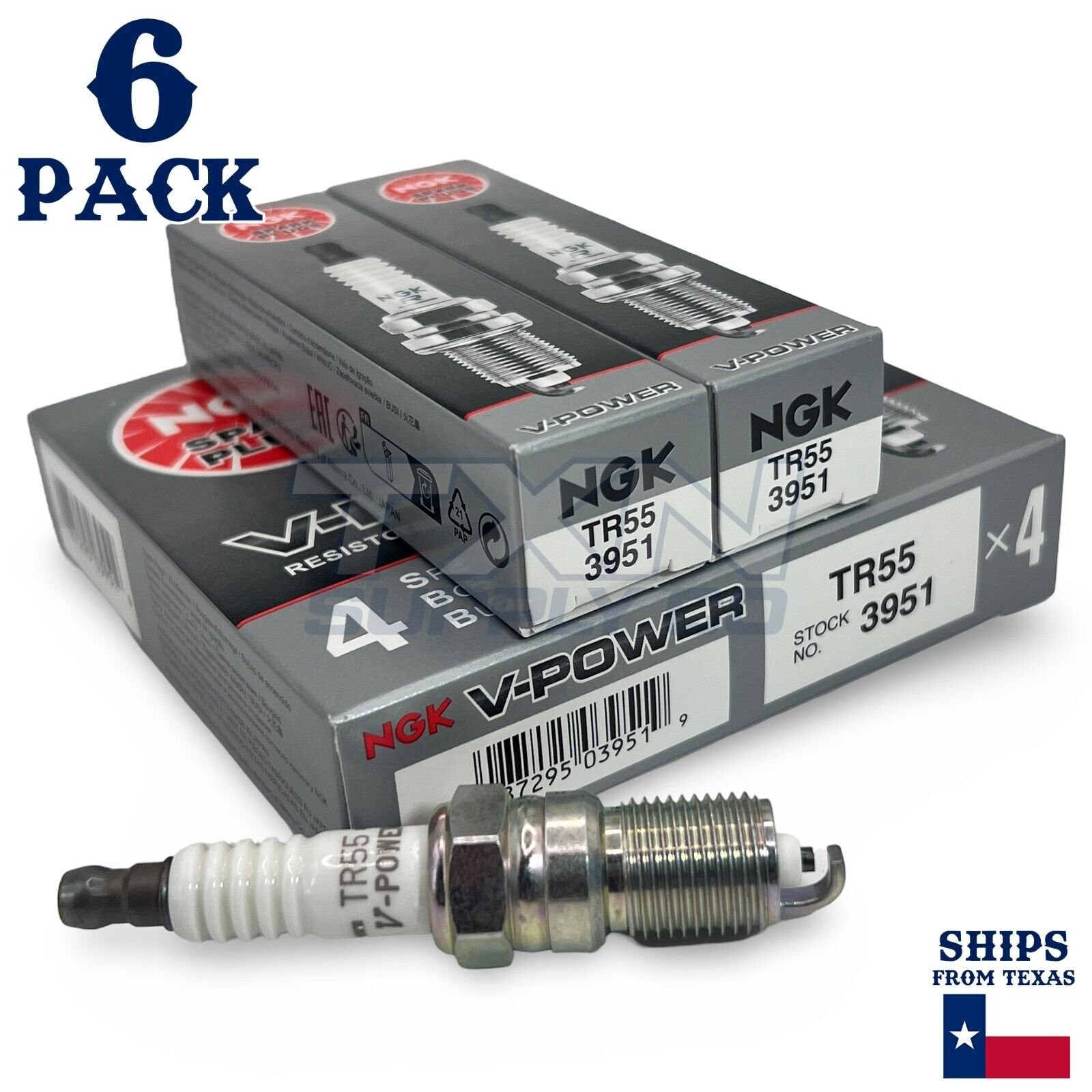 6 Pack NGK V-Power Spark Plugs for 1999-2013 Chevrolet Silverado 1500 4.3L