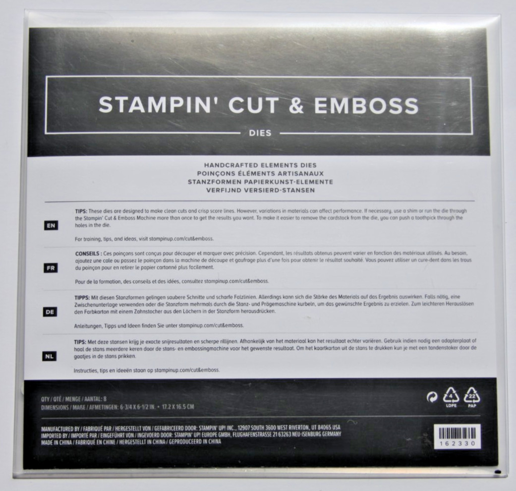 Stampin' Up! HANDCRAFTED ELEMENTS cut & emboss dies
