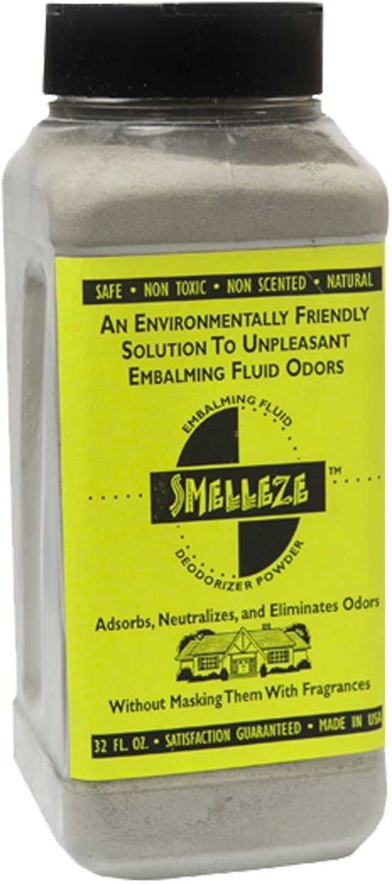 SMELLEZE Eco Embalming Smell Removal Deodorizer: 2 lb. Powder Rids Formalin Odor