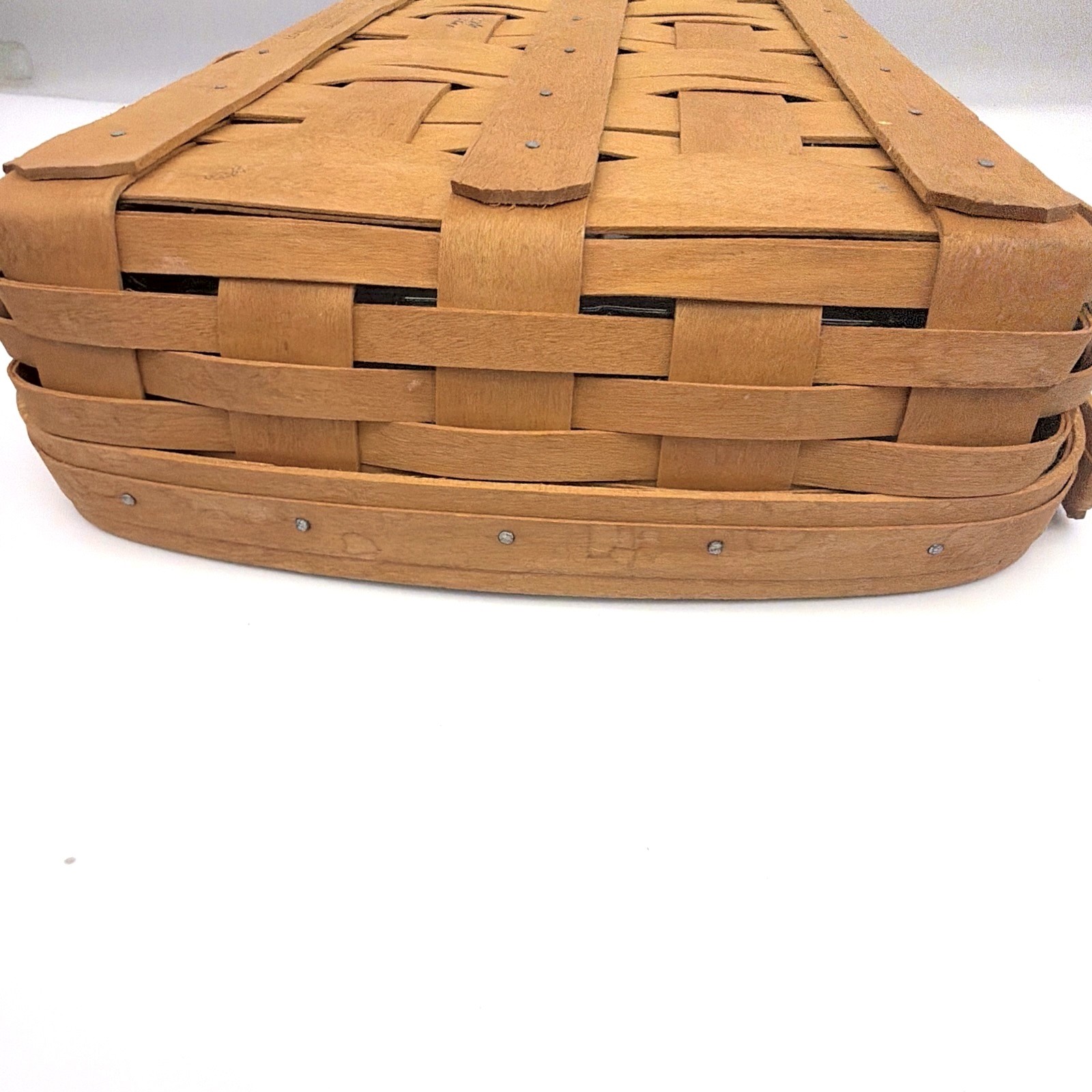 Vtg 1998 Longaberger Rectangular Woven Wood Bread Basket w/ liner