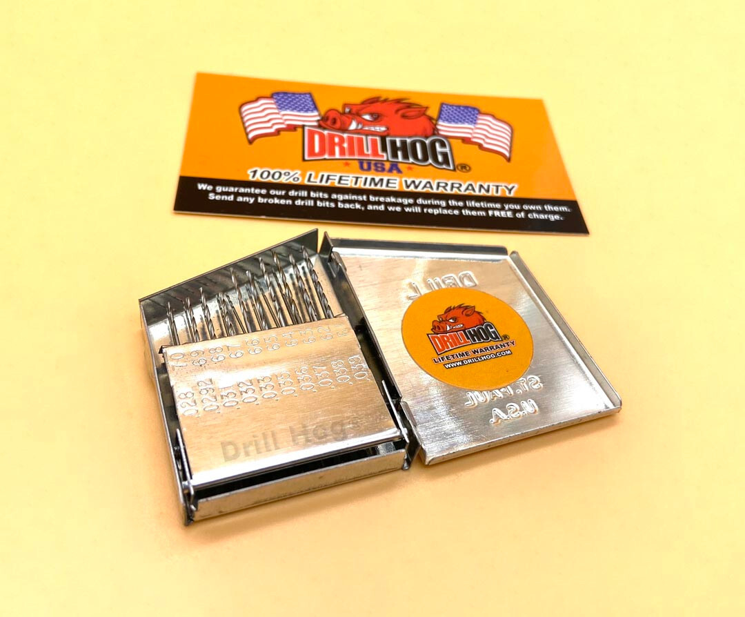 Drill Hog® #61-80 NUMBER Drill Bit Set Wire Gauge Index 20 Pc Lifetime Warranty