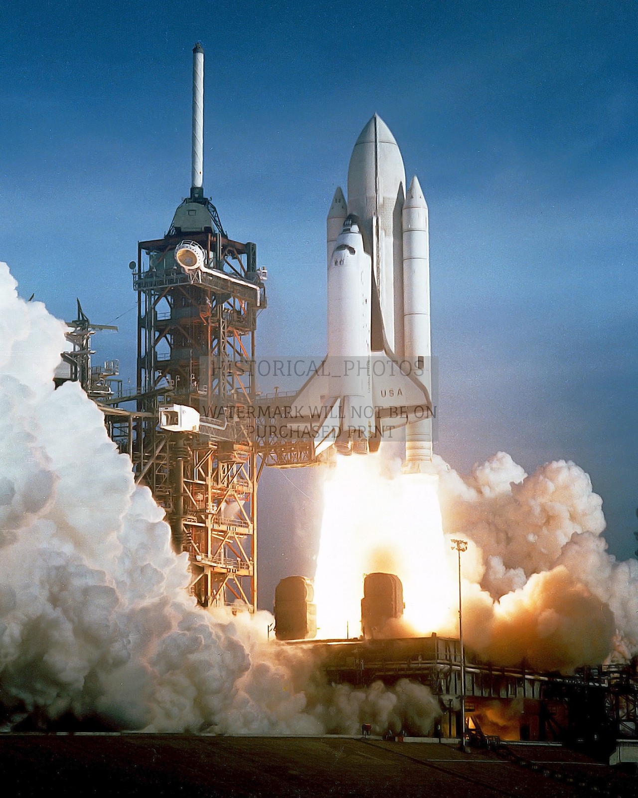 COLUMBIA SPACE SHUTTLE STS-1 FIRST LAUNCH PORTRAIT 1981 8X10 NASA PHOTO