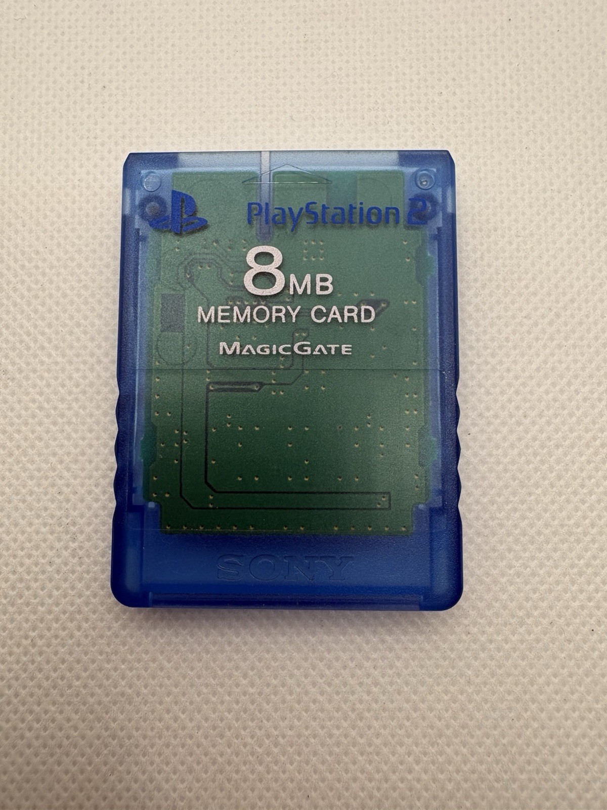 Official OEM  8MB Memory Card for Sony Playstation 2/PS2 (Tested Clear Blue