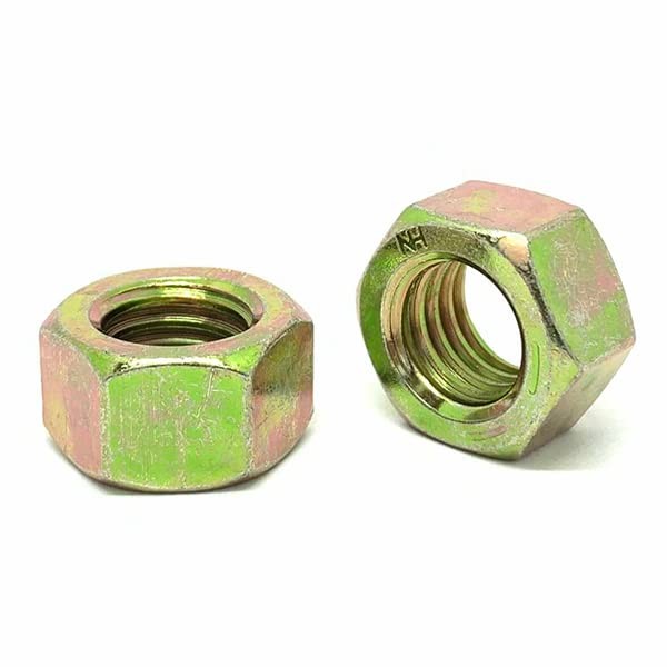 M10-1.5 Class 10 Finished Hex Nuts Coarse Thread Zinc Yellow