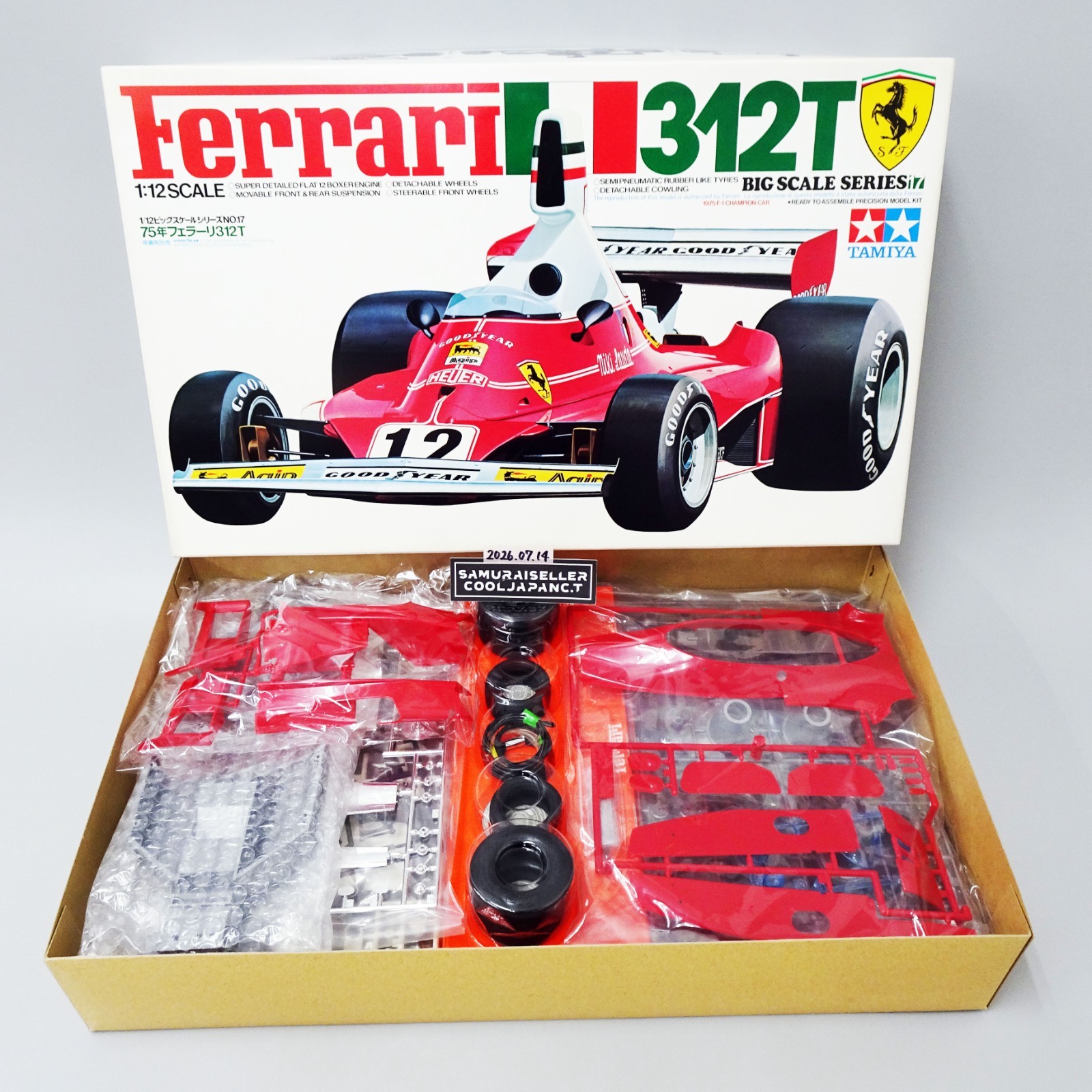 Tamiya 1/12 Ferrari 312T Big Scale Series  F1 Vintage Plastic model Kit NEW