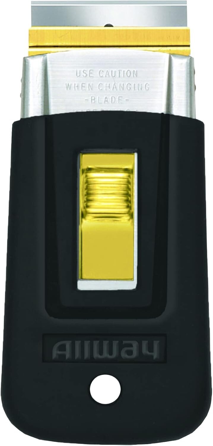 ALLWAY SGS Soft-Grip Retractable Glass Scraper with 5 Blades