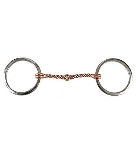 Jacks 11152 Copper Twisted Wire Ring Snaffle Bit Steel