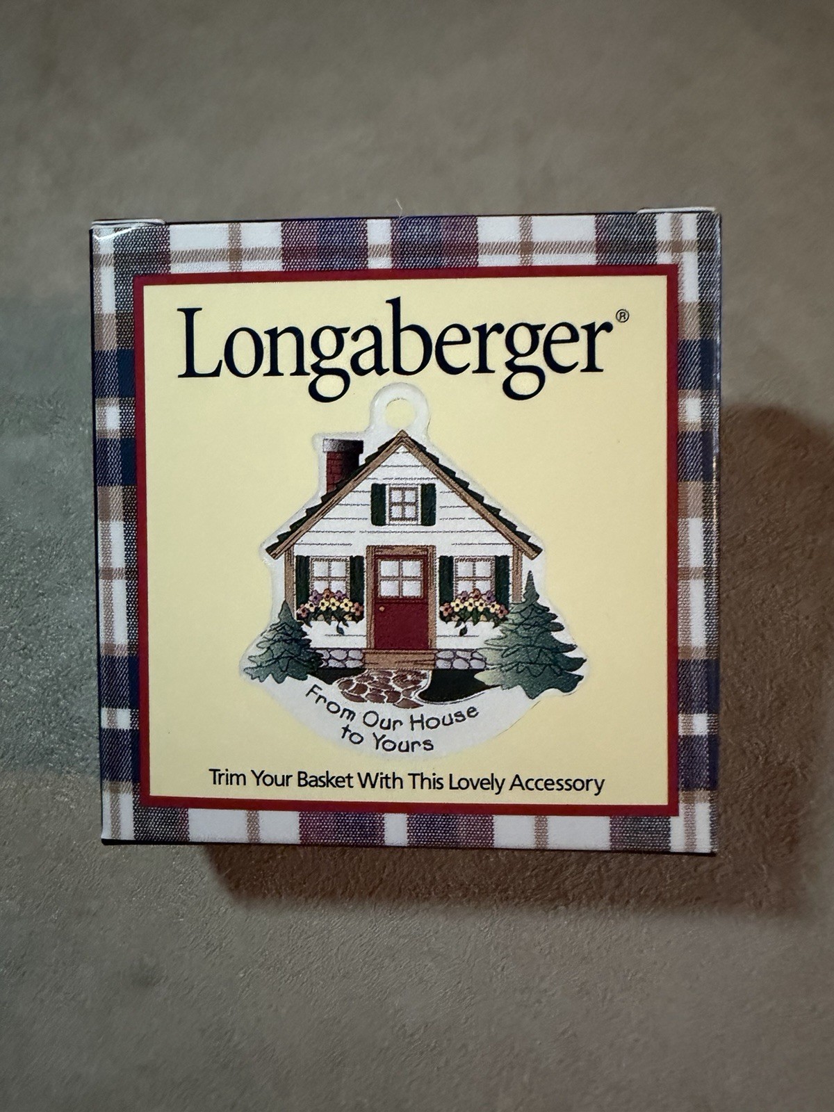 Longaberger ~ "From Our House To Yours" Basket Tie-On 35718 ~ NEW in Box