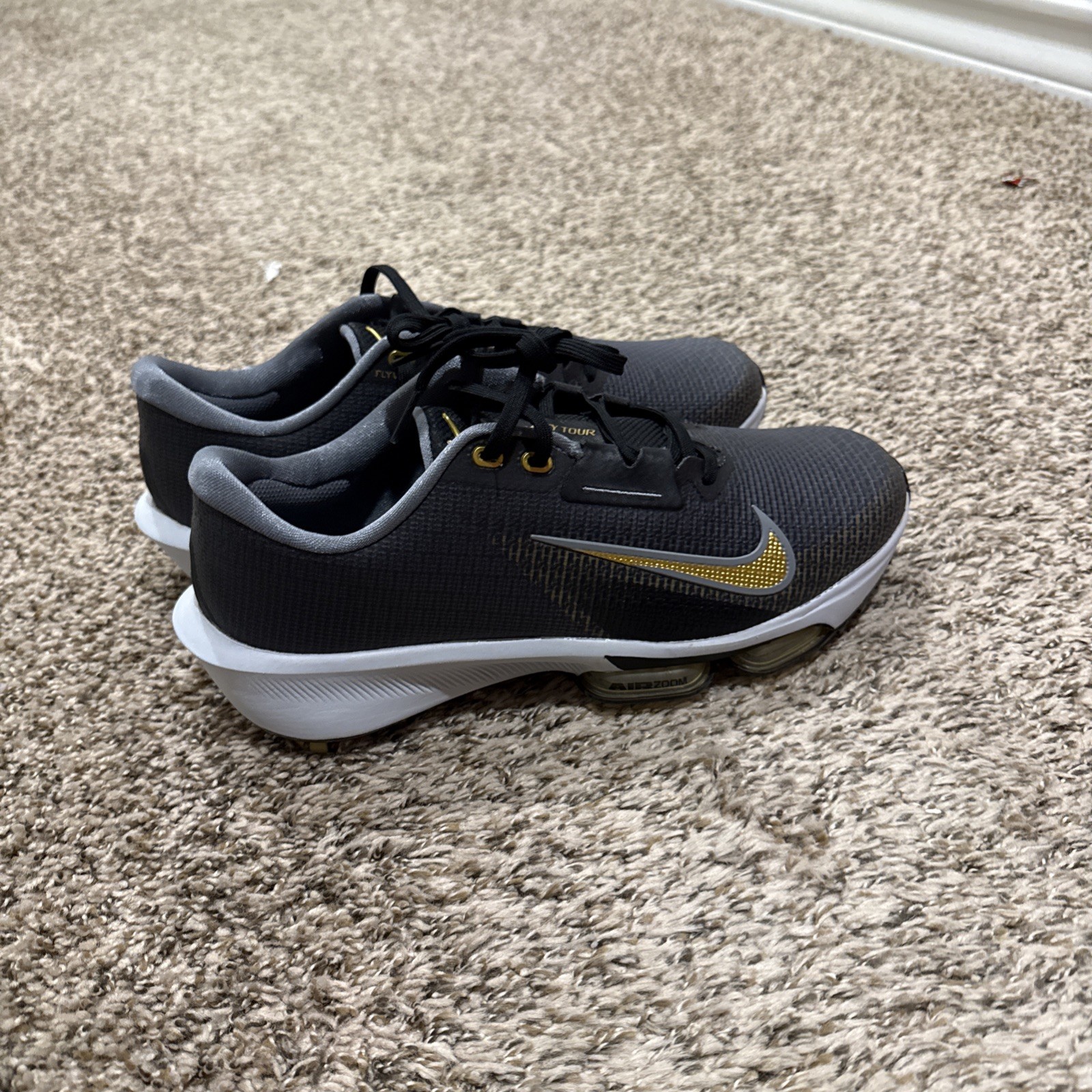 New Nike Air Zoom Infinity Tour 2 Golf Black/Gold FD0218-003 Men's Size 9 Wide