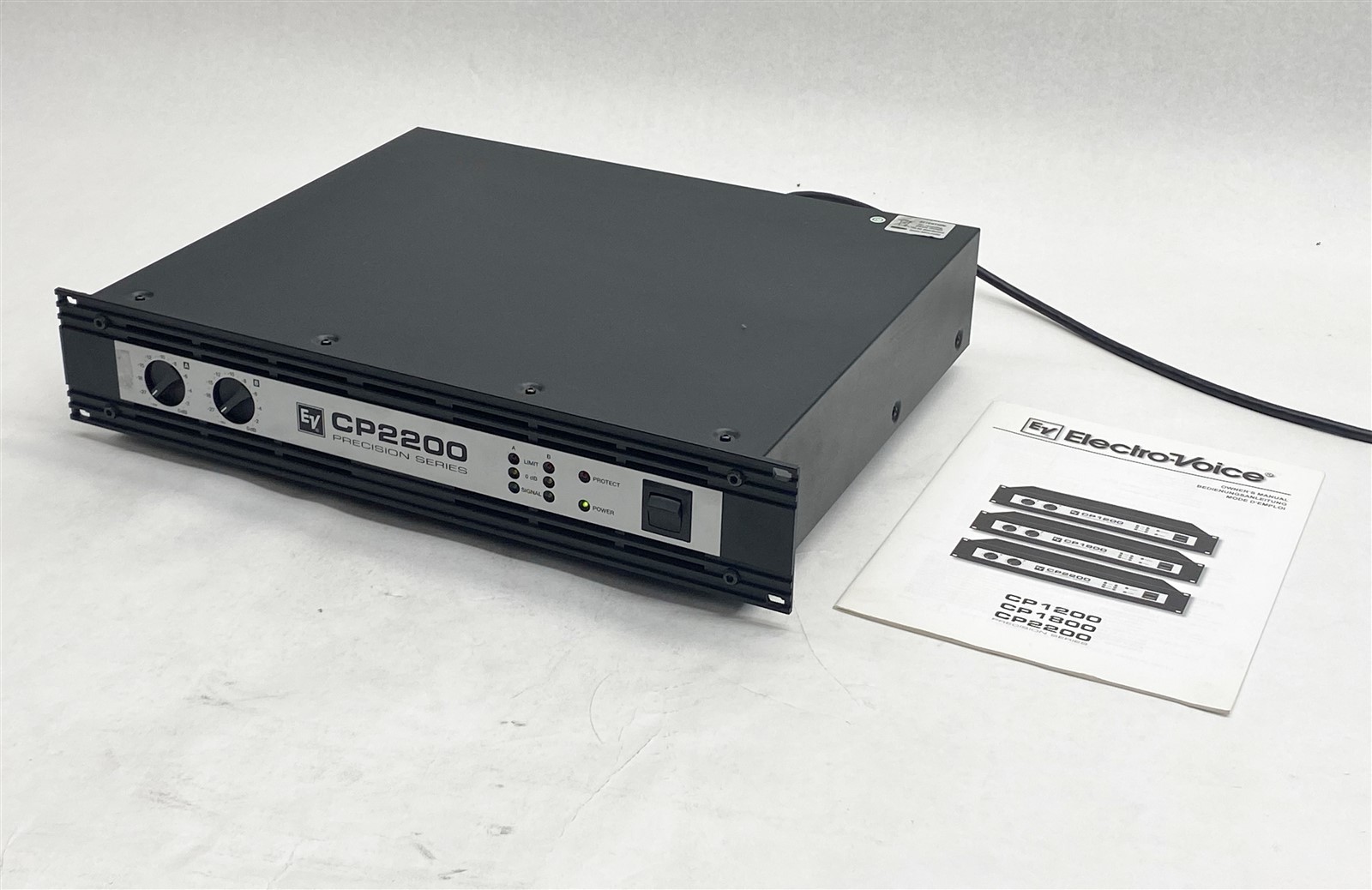 Electro-Voice EV CP2200 Rack 2U 2-Channel Power Amplifier Amp 120V 800WPC 4-OHMS