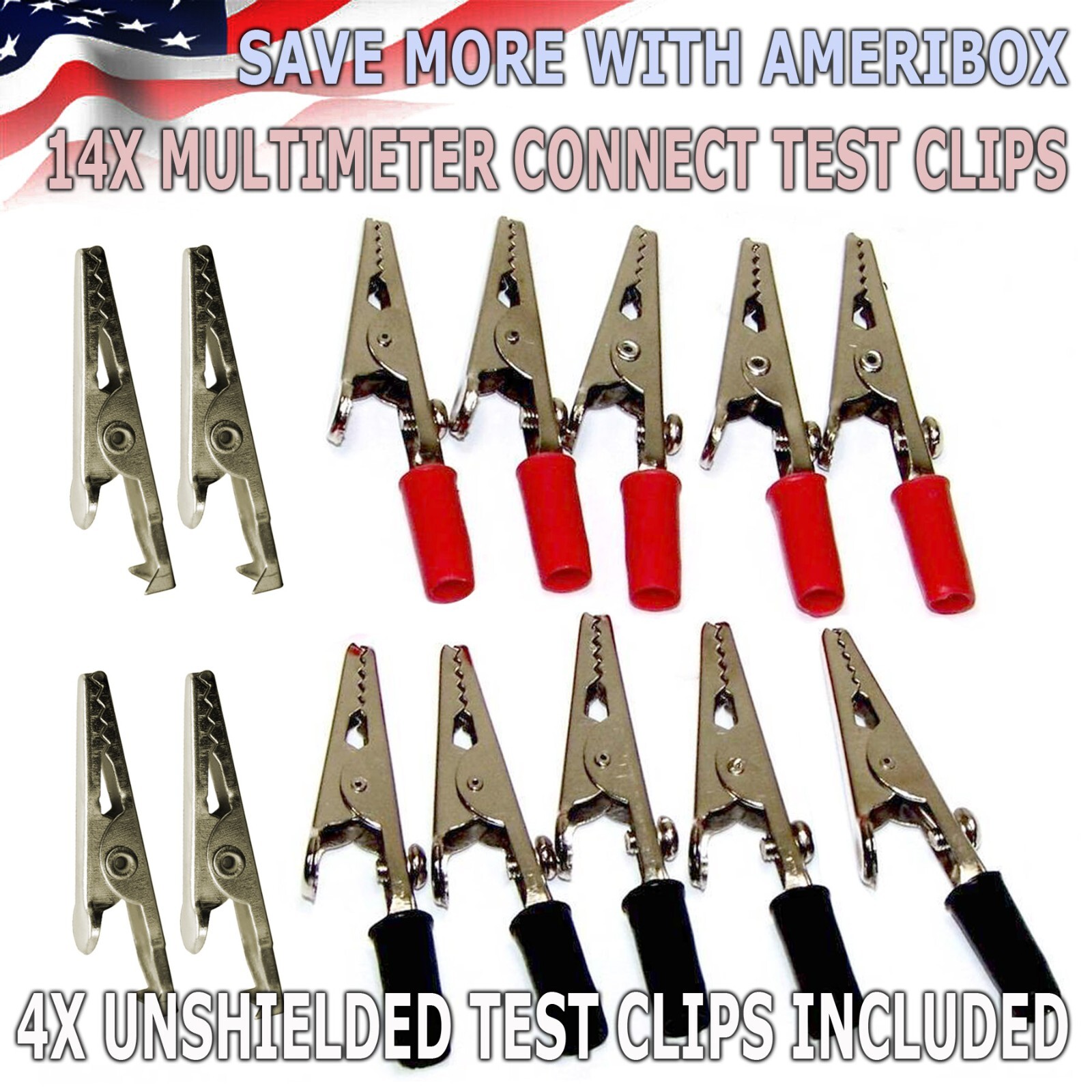 14X Multimeter Test Leads for Fluke Meter Electrical Alligator Clip Probes