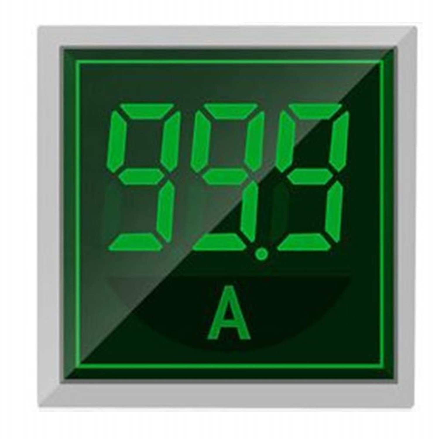 Digital Display AC Current Indicator, 22mm Square Head LED Current Tester 0~1...