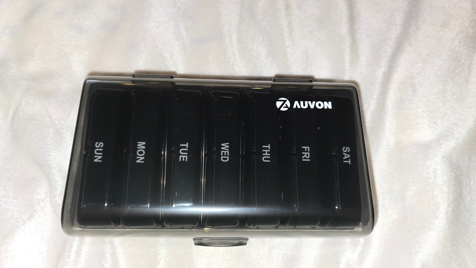 AUVON Pill Organizer 7 Day Weekly AM PM Twice a Day Portable Travel Vitamin Box