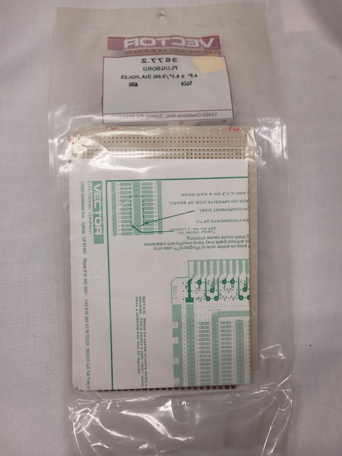 Vector 3677-2 Vectorbord Plugbord NOS Factory Sealed New