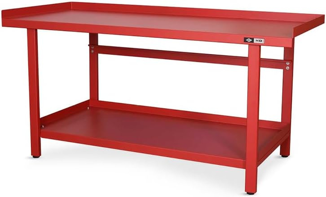 Heavy Duty Workbench with Storage Shelf - 1300 LB Capacity, Multiple Sizes