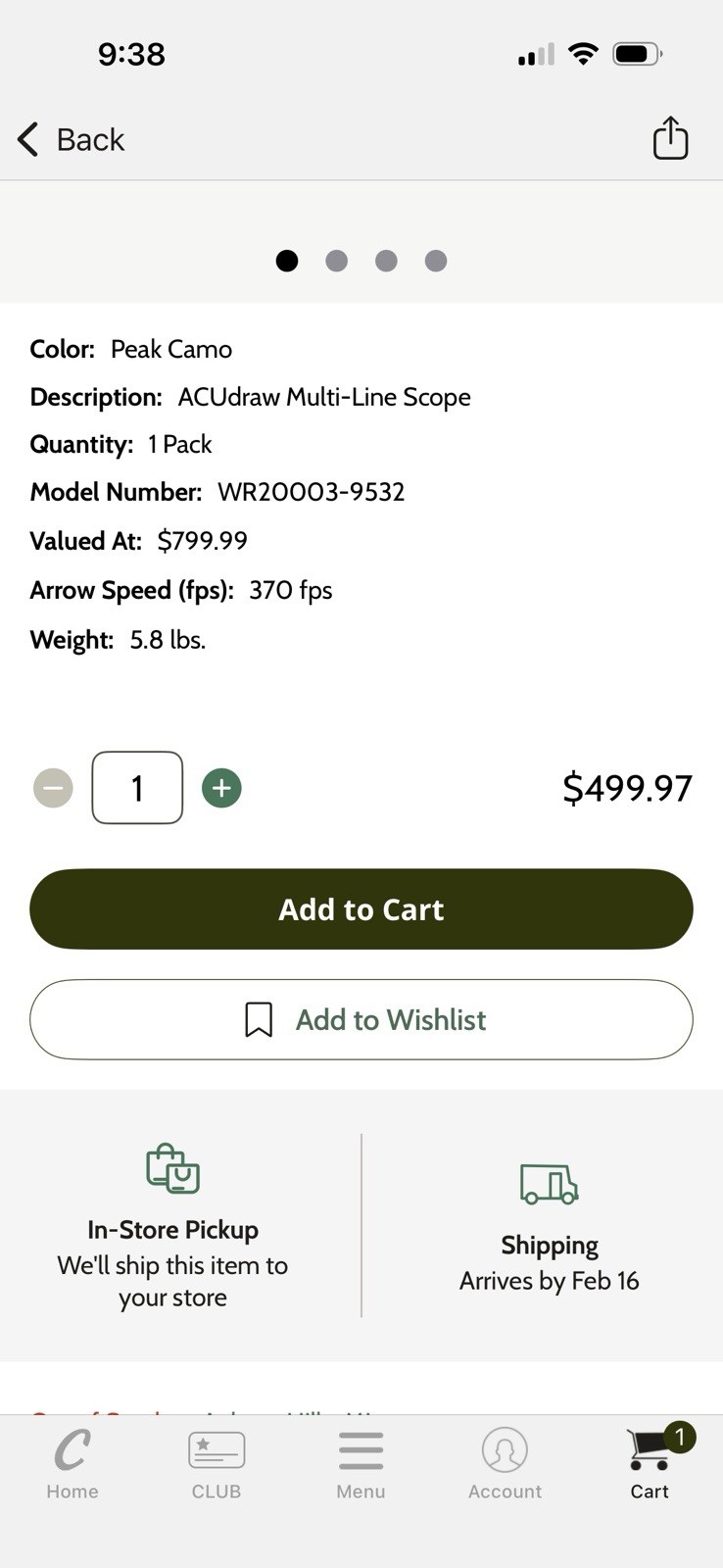 Wicked Ridge M-370 Crossbow with ACUdraw And Scope