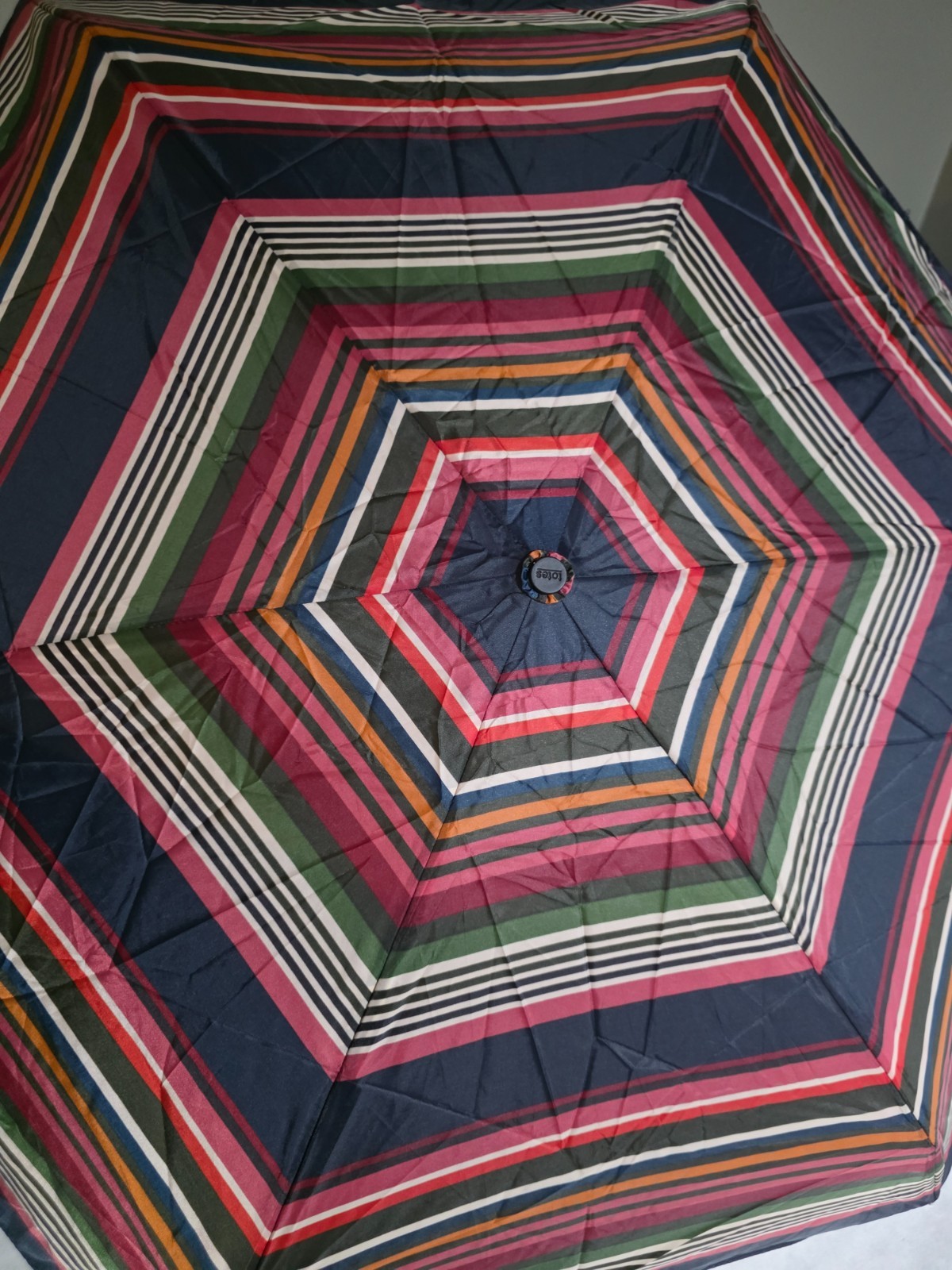Totes Mini Colorful Umbrella 38" Arc Manual Open and Compact