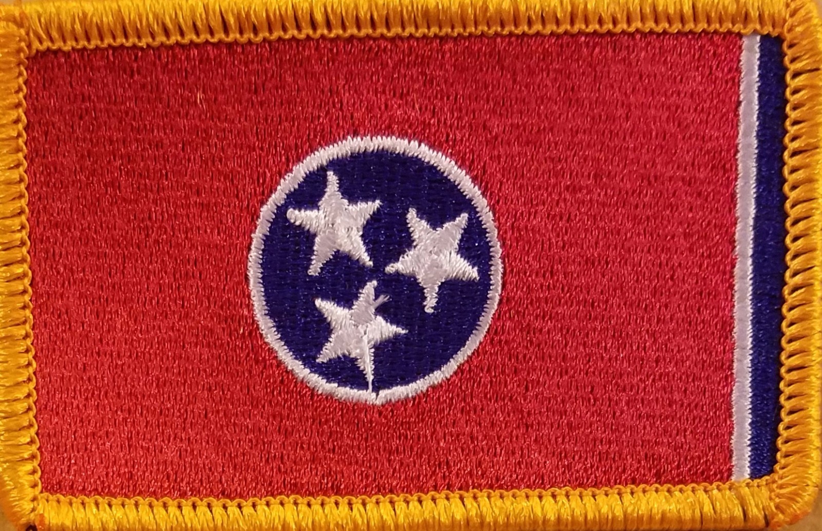 Tennessee State Flag Patch W/ VELCRO® Brand  Fastener Tactical Military Gold #3