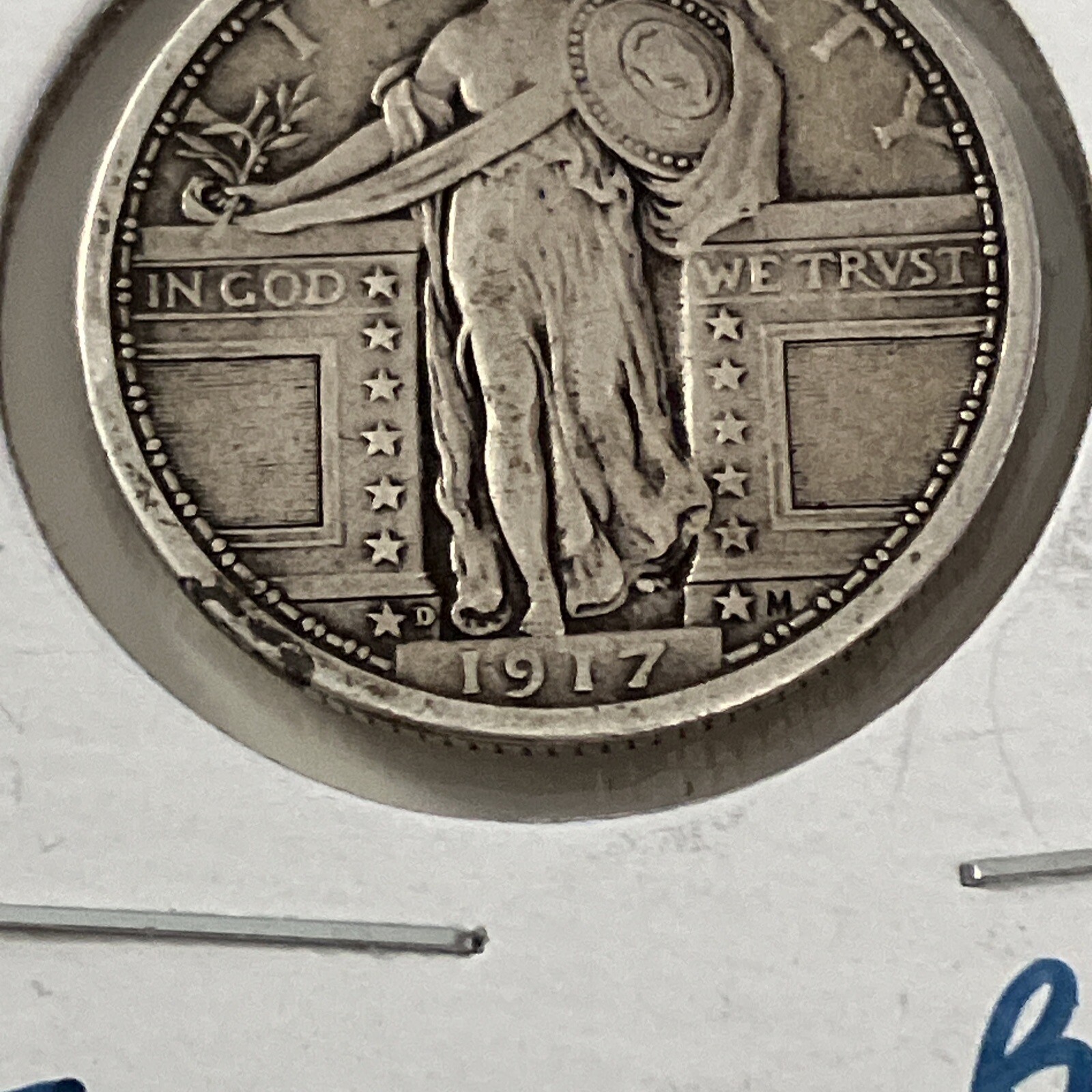 1917-d T-1 Standing Liberty Quarter