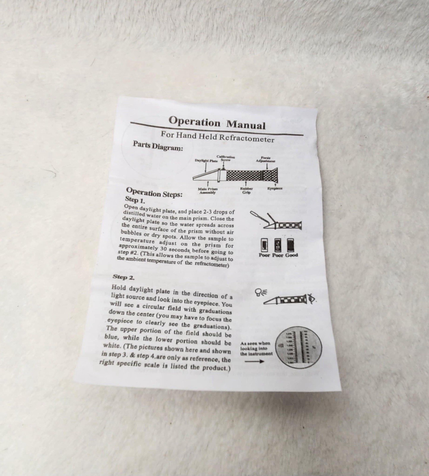 ATC Portable Refractometer With Case (READ DESCRIPTION)