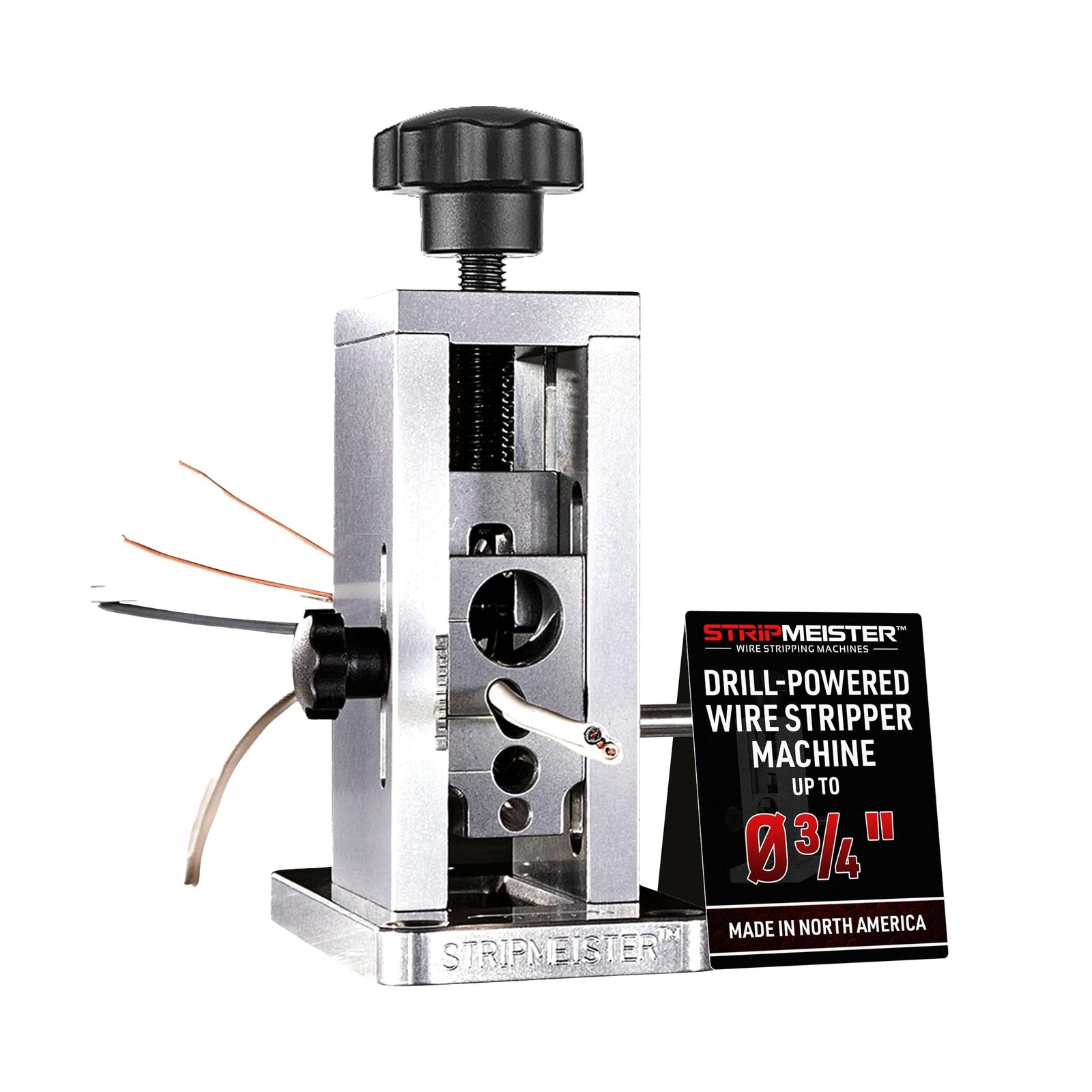 StripMeister Original Drill-Powered Wire Stripper – Wire Sizes Up T... Fas