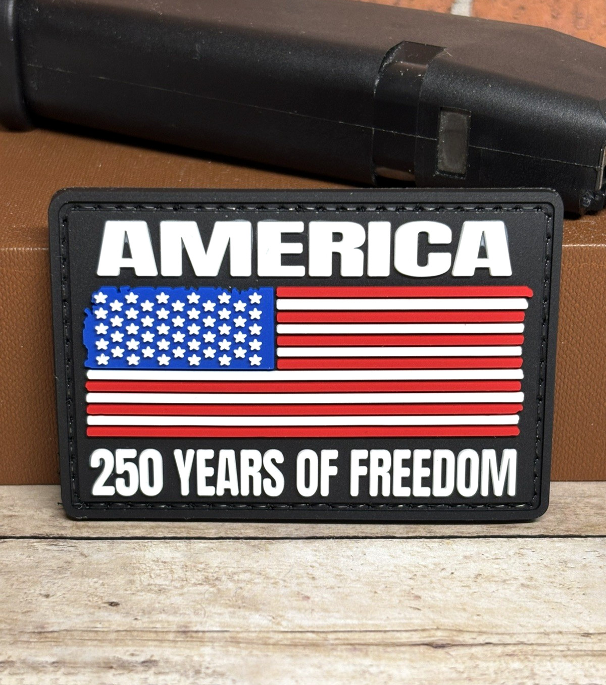 American Flag 250 Years Of Freedom PVC Patch - Morale Tactical USA Flag Patch
