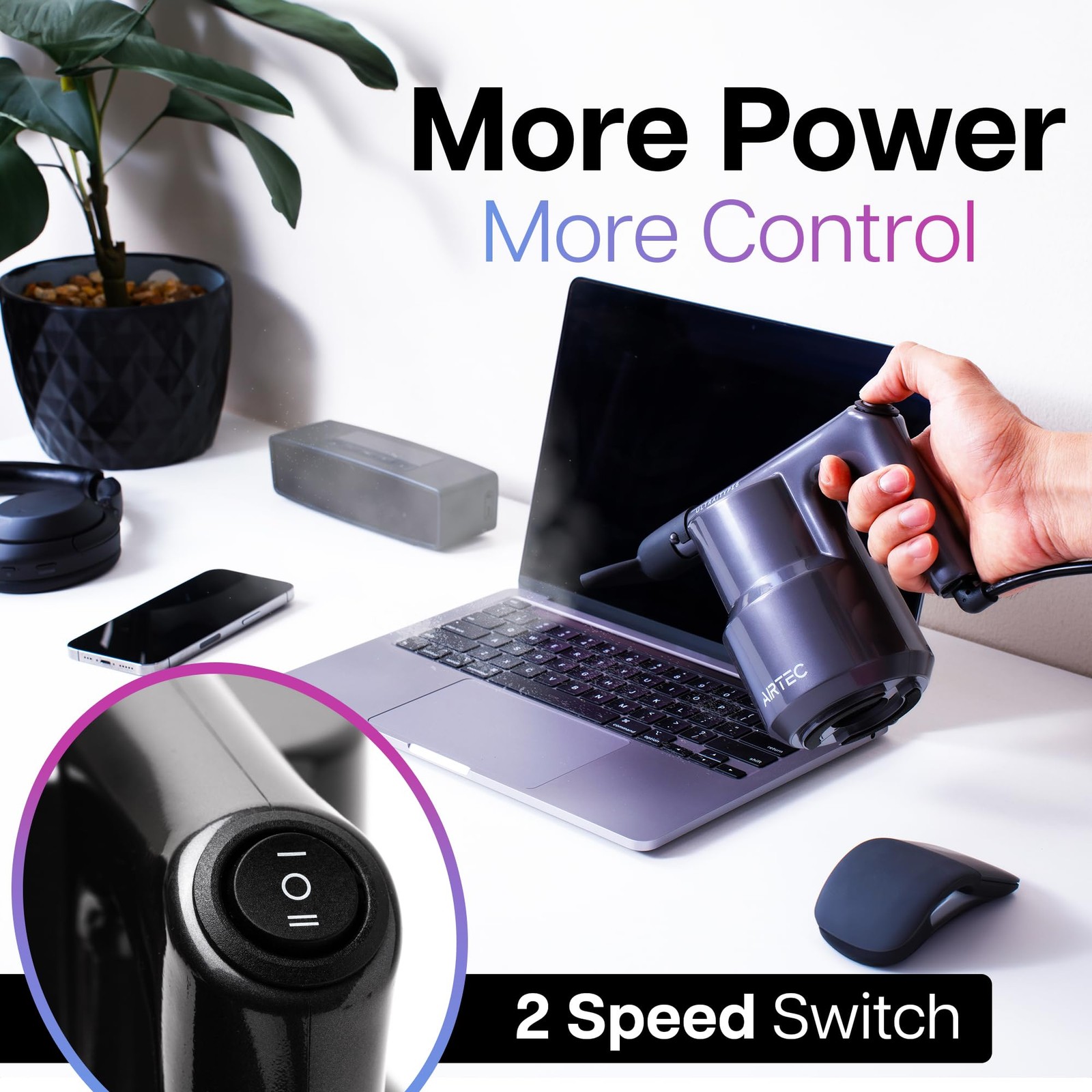 IT Dusters AirTec Ultra Electric Air Duster Blower for PC, Laptop, Console,...