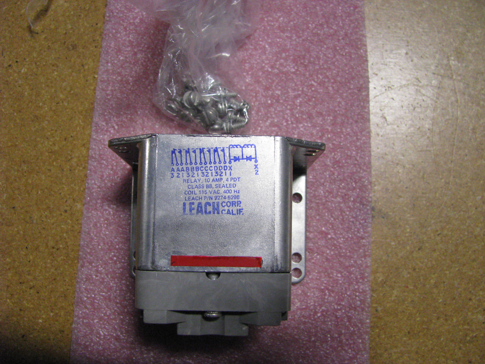 LEACH RELAY # 9274-5298 NSN: 5905-00-845-4875  COIL 115VAC 400HZ