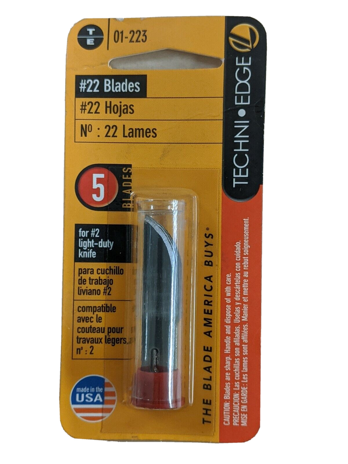 Techni Edge TE-01-223 Hobby Blades #22 ** PACK OF 5 BLADES **