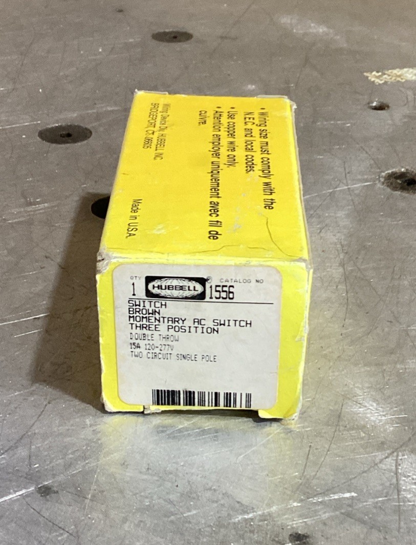 Hubbell 1556 Switch Brown Momentary AC Switch Three Position