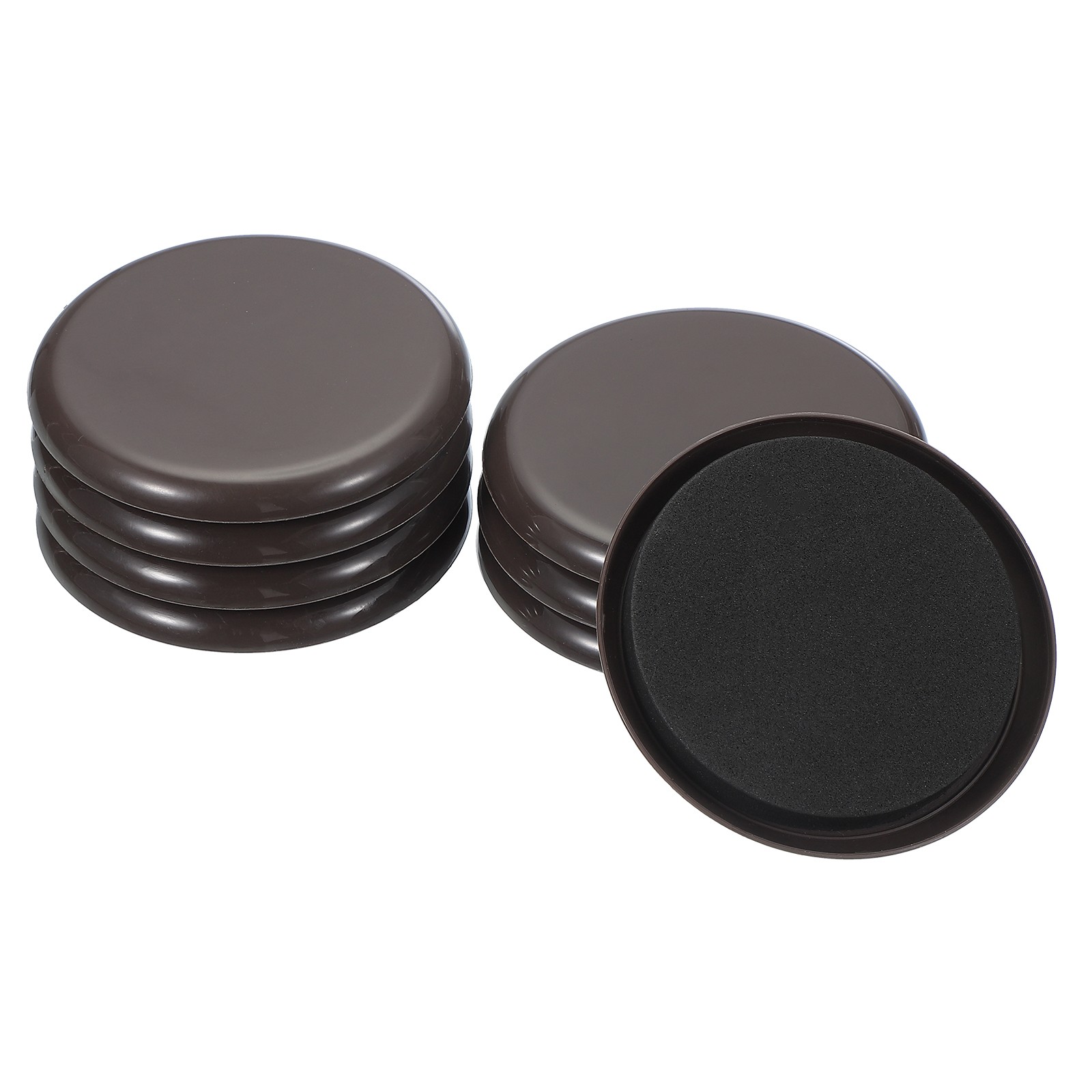 3 1/2" Furniture Sliders, 8 Pcs Furniture Sliders for Hardwood Floors, Brown