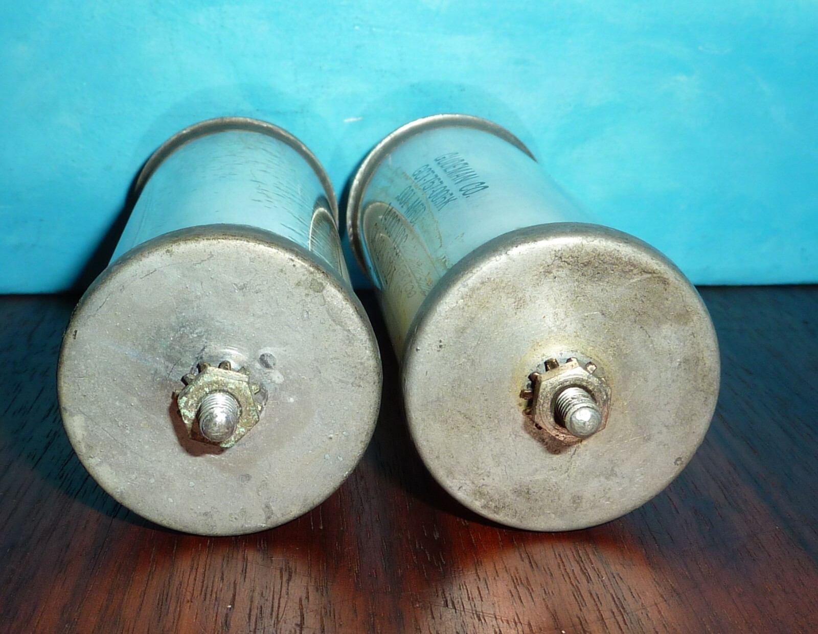 2 Gudeman Glass Transmitter Oil Filled Capacitors 0.001mfd@14kV 0.001uf@14,000V