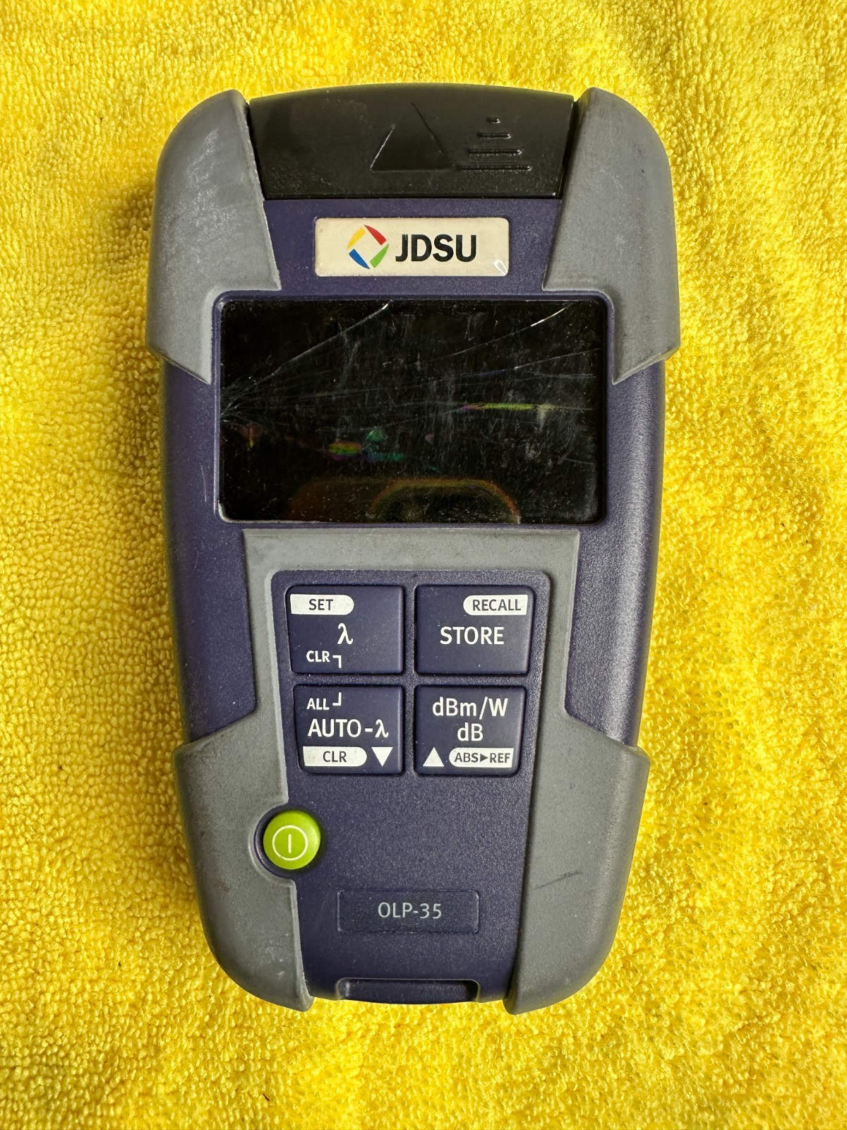 JDSU OLP-35 Optical Power Meter - Heavy Wear Cracked Screen