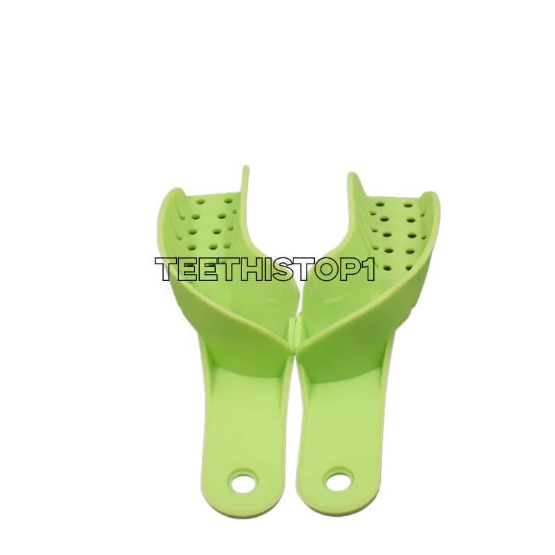 10 Pcs Autoclavable Dental Plastic Impression Trays Central Denture Disposable
